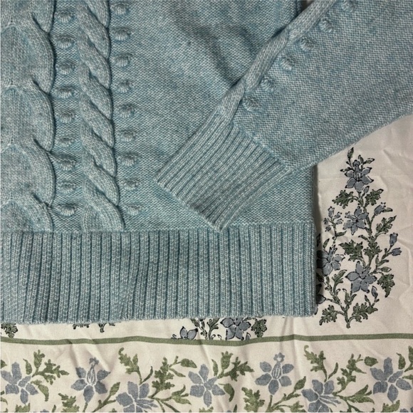 Pale Blue Cable Knit Sweater - Picture 3 of 6